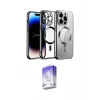 ieg™ iPhone 13 Pro Max Kılıf Nova Işık Özel Seri - Siyah Bilvis 5in1 3D Magic Cam Ekran Koruyucu