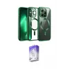 ieg™ iPhone 13 Pro Max Kılıf Nova Işık Özel Seri - Siyah Bilvis 5in1 3D Magic Cam Ekran Koruyucu