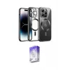 ieg™ iPhone 13 Pro Max Kılıf Nova Işık Özel Seri - Siyah Bilvis 5in1 3D Magic Cam Ekran Koruyucu
