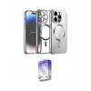 ieg™ iPhone 13 Pro Max Kılıf Nova Işık Özel Seri - Siyah Bilvis 5in1 3D Magic Cam Ekran Koruyucu