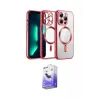 ieg™ iPhone 13 Pro Max Kılıf Nova Işık Özel Seri - Siyah Bilvis 5in1 5D Magic Hayalet Cam Ekran Koruyucu