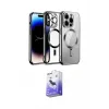 ieg™ iPhone 13 Pro Max Kılıf Nova Işık Özel Seri - Siyah Bilvis 5in1 5D Magic Hayalet Cam Ekran Koruyucu