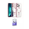 ieg™ iPhone 13 Pro Max Kılıf Nova Işık Özel Seri - Siyah Bilvis 5in1 5D Magic Hayalet Cam Ekran Koruyucu