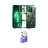ieg™ iPhone 13 Pro Max Kılıf Nova Işık Özel Seri - Siyah Bilvis 5in1 5D Magic Hayalet Cam Ekran Koruyucu
