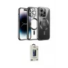 ieg™ iPhone 13 Pro Max Kılıf Nova Işık Özel Seri - Siyah Bilvis Hayalet Cam Ekran Koruyucu