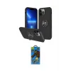 ieg™ iPhone 13 Pro Max Kılıf Odak Form Prime - Siyah 18D Cam Ekran Koruyucu