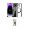 ieg™ iPhone 13 Pro Max Kılıf Pusula Form - Siyah 6D Mat Seramik Hayalet Nano Ekran Koruyucu