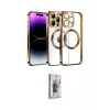 ieg™ iPhone 13 Pro Max Kılıf Pusula Form - Siyah Bilvis 3D Cam Ekran Koruyucu
