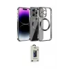 ieg™ iPhone 13 Pro Max Kılıf Pusula Form - Siyah Bilvis Hayalet Cam Ekran Koruyucu