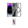 ieg™ iPhone 13 Pro Max Kılıf Pusula Form - Siyah Joko 5D Cam