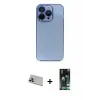 ieg™ iPhone 13 Pro Max Kılıf Siluet Minimal Özel Seri - Şeffaf 360 Full Body Arka Koruyucu + Rainbow Kamera Lens Koruma Cam - MR