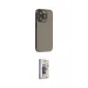 ieg™ iPhone 13 Pro Max Kılıf Siluet Minimal Özel Seri - Siyah Bilvis 3D Cam Ekran Koruyucu