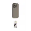 ieg™ iPhone 13 Pro Max Kılıf Siluet Minimal Özel Seri - Siyah Bilvis 3D Mat Cam Ekran Koruyucu