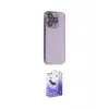 ieg™ iPhone 13 Pro Max Kılıf Siluet Minimal Özel Seri - Siyah Bilvis 5in1 5D Magic Hayalet Cam Ekran Koruyucu