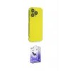 ieg™ iPhone 13 Pro Max Kılıf Siluet Minimal Özel Seri - Siyah Bilvis 5in1 5D Magic Hayalet Cam Ekran Koruyucu