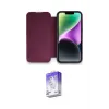 ieg™ iPhone 13 Pro Max Kılıf Siluet Minimal Serisi - Siyah Bilvis 5in1 3D Magic Cam Ekran Koruyucu