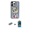 ieg™ iPhone 13 Pro Max Kılıf Siluet Modern Özel Seri - Siyah 18D Cam Ekran Koruyucu + Renkli Kamera Lens Koruma Cam - MI