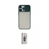 ieg™ iPhone 13 Pro Max Kılıf Vadi Çizgi - Siyah Bilvis 3D Cam Ekran Koruyucu