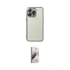 ieg™ iPhone 13 Pro Max Kılıf Vadi Minimal - Siyah Bilvis 3D Mat Cam Ekran Koruyucu