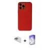 ieg™ iPhone 13 Pro Max Kılıf Yadigar Klasik - Siyah Bilvis 5in1 3D Magic Cam Ekran Koruyucu + Pers Alüminyum Kamera Lens - SABE