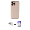 ieg™ iPhone 13 Pro Max Kılıf Yadigar Klasik - Siyah Bilvis 5in1 3D Magic Cam Ekran Koruyucu + Pers Alüminyum Kamera Lens - SABE