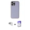 ieg™ iPhone 13 Pro Max Kılıf Yadigar Klasik - Siyah Bilvis 5in1 3D Magic Cam Ekran Koruyucu + Pers Alüminyum Kamera Lens - SABE