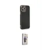 ieg™ iPhone 13 Pro Max Kılıf Yankı Serisi - Siyah Bilvis 3D Cam Ekran Koruyucu