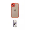 ieg™ iPhone 14 Kılıf Ahenk Çizgi Serisi - Siyah Bilvis 3D Mat Cam Ekran Koruyucu