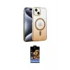 ieg™ iPhone 14 Kılıf Ahenk Doku Özel Seri - Siyah Buffer Hayalet Cam Ekran Koruyucu