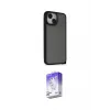 ieg™ iPhone 14 Kılıf Atlas Form - Siyah Bilvis 5in1 3D Magic Cam Ekran Koruyucu