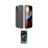 ieg™ iPhone 14 Kılıf Eksen Form Prime - Şeffaf 360 Full Body Arka Koruyucu