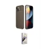 ieg™ iPhone 14 Kılıf Eksen Form Prime - Siyah Bilvis 3D Mat Cam Ekran Koruyucu