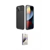 ieg™ iPhone 14 Kılıf Eksen Form Prime - Siyah Bilvis 3D Mat Cam Ekran Koruyucu