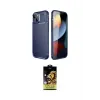 ieg™ iPhone 14 Kılıf Eksen Form Prime - Siyah Buffer Cam Ekran Koruyucu