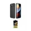 ieg™ iPhone 14 Kılıf Eksen Form Prime - Siyah Buffer Cam Ekran Koruyucu