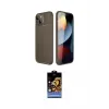 ieg™ iPhone 14 Kılıf Eksen Form Prime - Siyah Buffer Hayalet Cam Ekran Koruyucu