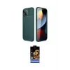 ieg™ iPhone 14 Kılıf Eksen Form Prime - Siyah Buffer Hayalet Cam Ekran Koruyucu