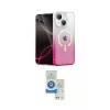 ieg™ iPhone 14 Kılıf Eksen Minimal Özel Seri - Şeffaf Royal Nano Ekran Koruyucu
