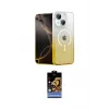 ieg™ iPhone 14 Kılıf Eksen Minimal Özel Seri - Siyah Buffer Hayalet Cam Ekran Koruyucu