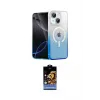 ieg™ iPhone 14 Kılıf Eksen Minimal Özel Seri - Siyah Buffer Hayalet Cam Ekran Koruyucu