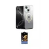 ieg™ iPhone 14 Kılıf Eksen Minimal Özel Seri - Siyah Buffer Hayalet Cam Ekran Koruyucu