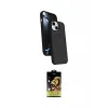 ieg™ iPhone 14 Kılıf İz Işık Koleksiyonu - Siyah Buffer Cam Ekran Koruyucu