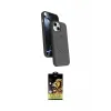ieg™ iPhone 14 Kılıf İz Işık Koleksiyonu - Siyah Buffer Cam Ekran Koruyucu