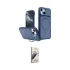 ieg™ iPhone 14 Kılıf İz Modern Prime - Siyah Bilvis 3D Mat Cam Ekran Koruyucu