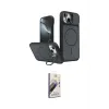 ieg™ iPhone 14 Kılıf İz Modern Prime - Siyah Bilvis 3D Mat Cam Ekran Koruyucu