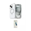 ieg™ iPhone 14 Kılıf Kıvılcım Form Prime - Şeffaf Pasifik Cam Ekran Koruyucu