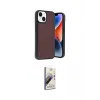 ieg™ iPhone 14 Kılıf Kıvılcım Işık Serisi - Siyah Bilvis 3D Mat Cam Ekran Koruyucu