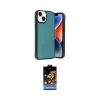 ieg™ iPhone 14 Kılıf Kıvılcım Işık Serisi - Siyah Buffer Hayalet Cam Ekran Koruyucu