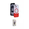 ieg™ iPhone 14 Kılıf Kozmos Form Özel Seri - Siyah Bilvis 3D Cam Ekran Koruyucu