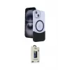 ieg™ iPhone 14 Kılıf Kozmos Form Özel Seri - Siyah Bilvis Hayalet Cam Ekran Koruyucu